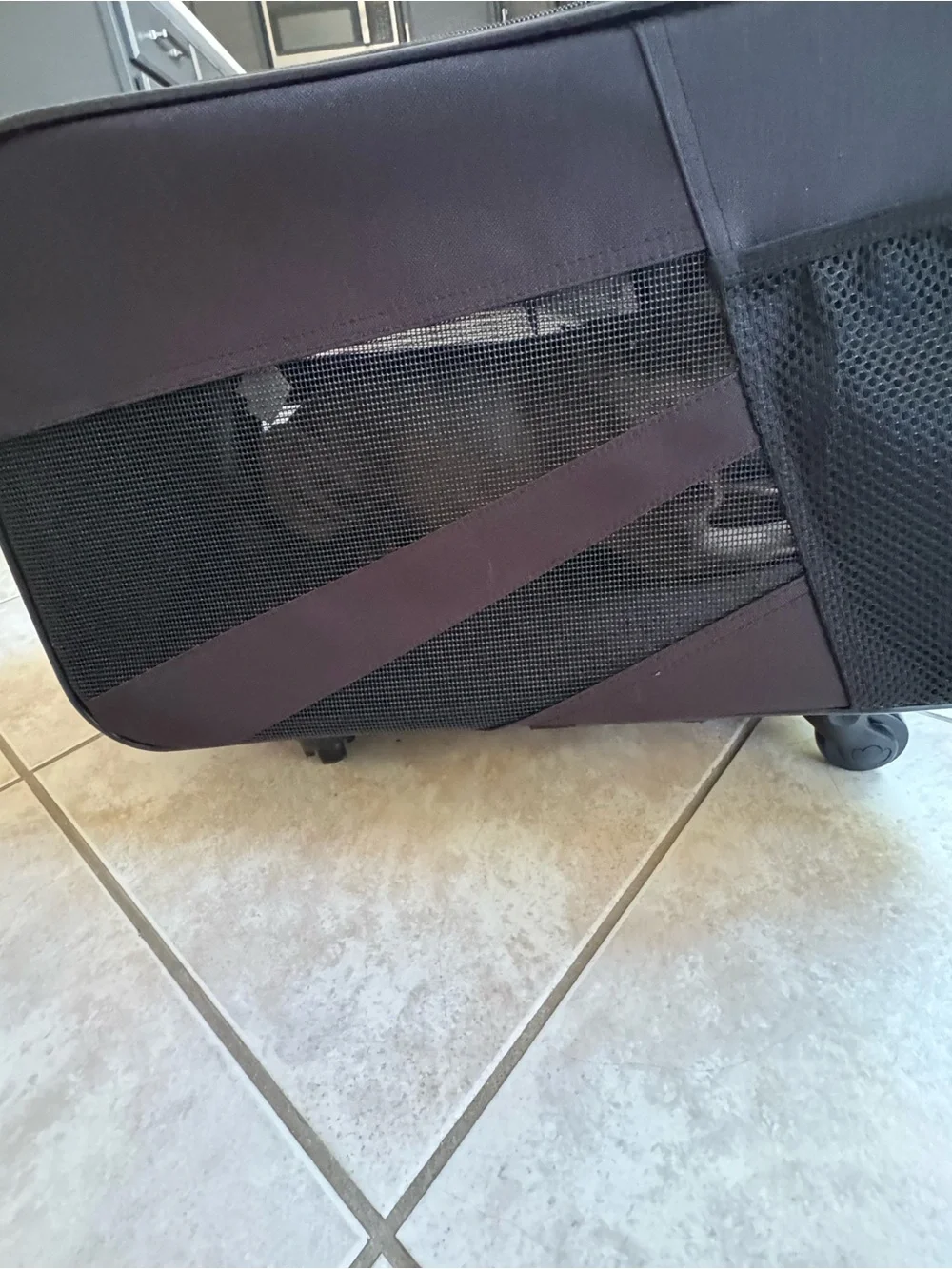Medium Rolling Pet Carrier and Cart – Black